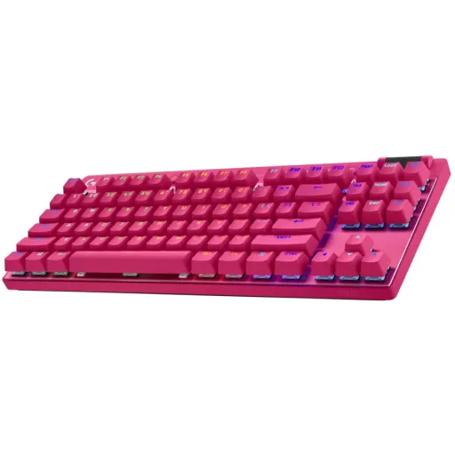 Imagen 2 de Logitech G PRO X TKL LIGHTSPEED Wireless Gaming Keyboard, Tactile Switches (GX Brown), Magenta - Teclado - sin teclado numérico - retroiluminación - Bluetooth, LIGHTSPEED - QWERTY - EE. UU. - interruptor: GX Brown Tactile - magenta