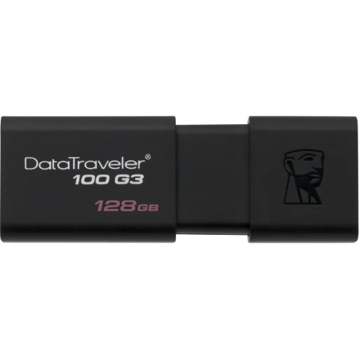 Imagen 3 de Pendrive 128GB Kingston DataTraveler 100 G3 USB 3.0 Color Negro 