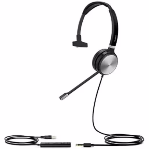 image of a Cintillo Auricular Monoaural USB plug de 3.5mm certificado para Microsoft Teams