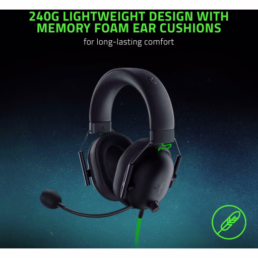 Imagen 4 de Audífonos Gamer Alámbricos Razer BlackShark V2X Triforce 50mm HyperClear Mic Blk