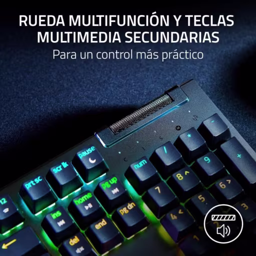 Imagen 4 de Teclado Gamer Alámbrico Razer BlackWidow V4 X, Chroma RGB Mecánico Español