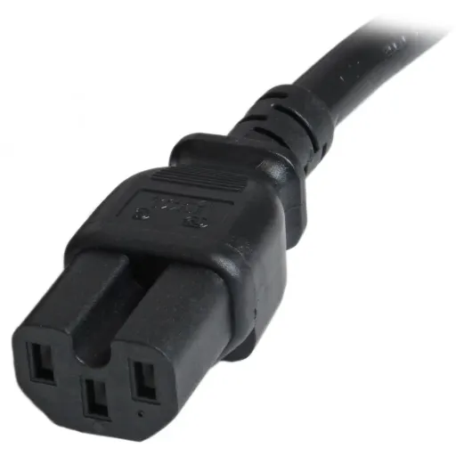Imagen 3 de Cable de Poder IEC C14 a IEC C15 14 AWG 91cm para Computadores Servidor UPS