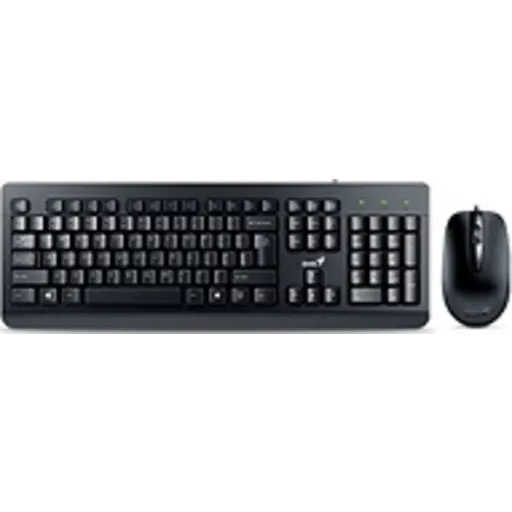 Imagen 0 de Kit Teclado Mouse Alámbrico Genius KM-160 Interfaz USB Español Color Negro 