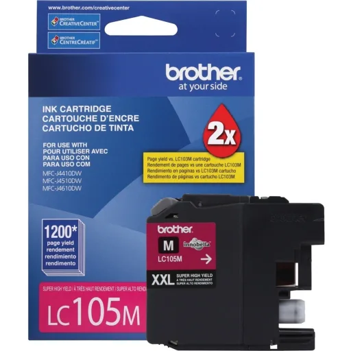Cartucho de Tinta Brother LC105 Magenta 1200 pag p/ MFC-J6720DW- J4310DW-J4510DW