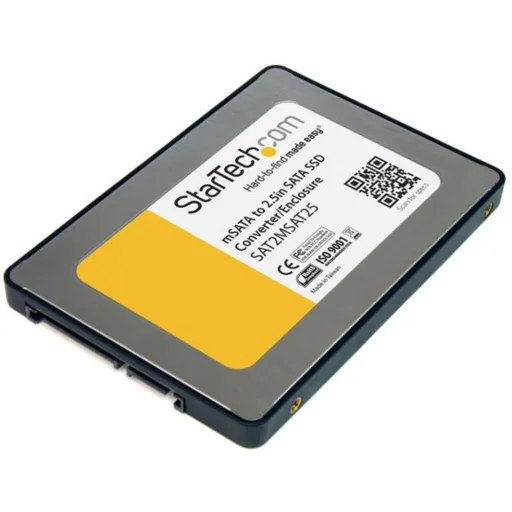Imagen 0 de Cofre Adaptador Baía 2.5" SATA a SSD Mini SATA - StarTech SAT2MSAT25