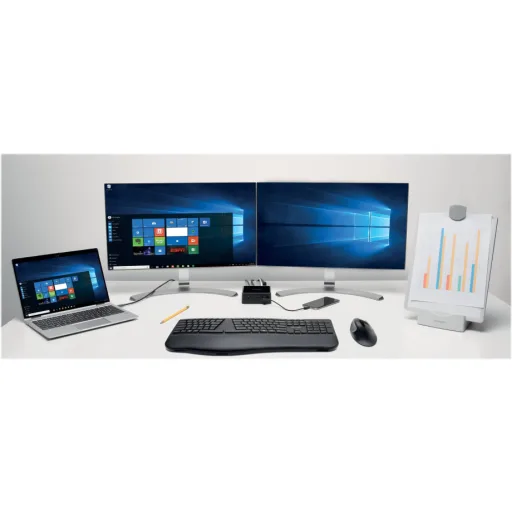 Imagen 2 de Kit Teclado Mouse Inalámbrico Ergonómico Kensington Pro Fit Ergo Bluetooth Negro