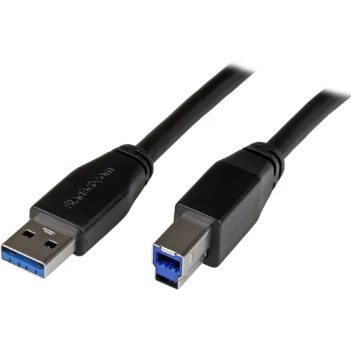 Imagen 0 de Cable USB 3.0 Tipo-A a USB Tipo-B M/M 5 Gbit/s 24/28AWG 10mts Act. Negro StarTec
