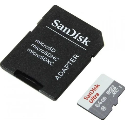 Memoria Micro SD 64GB Sandisk CL10 con adaptador a SD SDSQUAR-064G-GN6MA