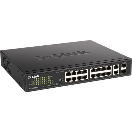 Imagen 0 de DES-1018MPV2 16 x 10/100 Mbps PoE + 2 x 10/100/100