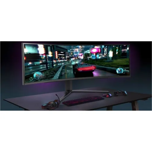 Imagen 2 de Monitor Gamer Curvo LG 49GR85DC 49" DQHD 5120*1440 VA DP 2*HDMI 3*USB-A 240Hz 