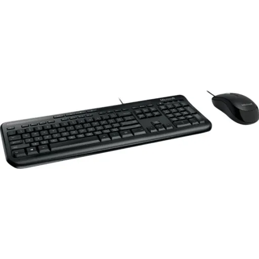 Imagen 0 de Kit Teclado Mouse Alámbrico Microsoft Desktop 600 Optico Conexión USB  Negro