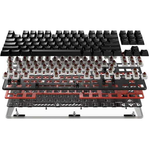 Imagen 0 de Pulsar PCMK ANSI TKL Keyboard Barebone Black - Kailh Box Red Linear Switches (PCMK801B)