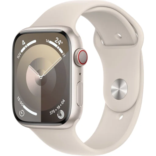 Imagen 0 de Apple Watch Series 9 45mm (GPS + Cellular / Starlight Aluminum Case / Starlight / S-M) [MRM83BE/A]