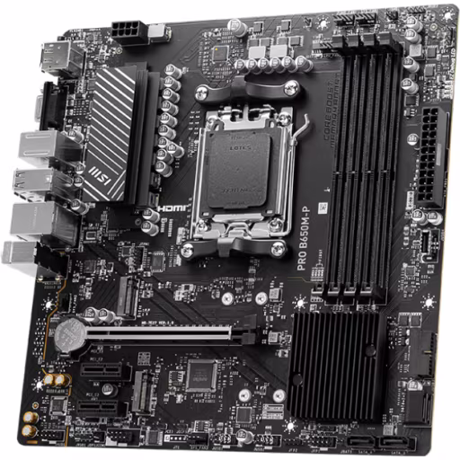 Imagen 2 de Tarjeta Madre MSI PRO B650M-P AMD AM5 4*DDR5 2*M.2 DP HDMI VGA PS/2 USB3.2	