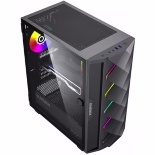 Imagen 0 de Gabinete Gamer Gamemax Diamond COC, Panel Vidrio temp. USB3.1 RGB prog. Negro
