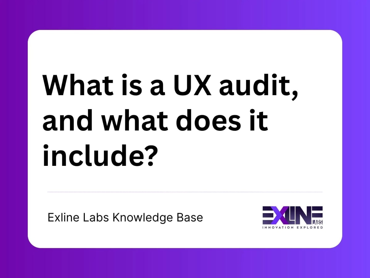 What is a UX audit, and what does it include?
