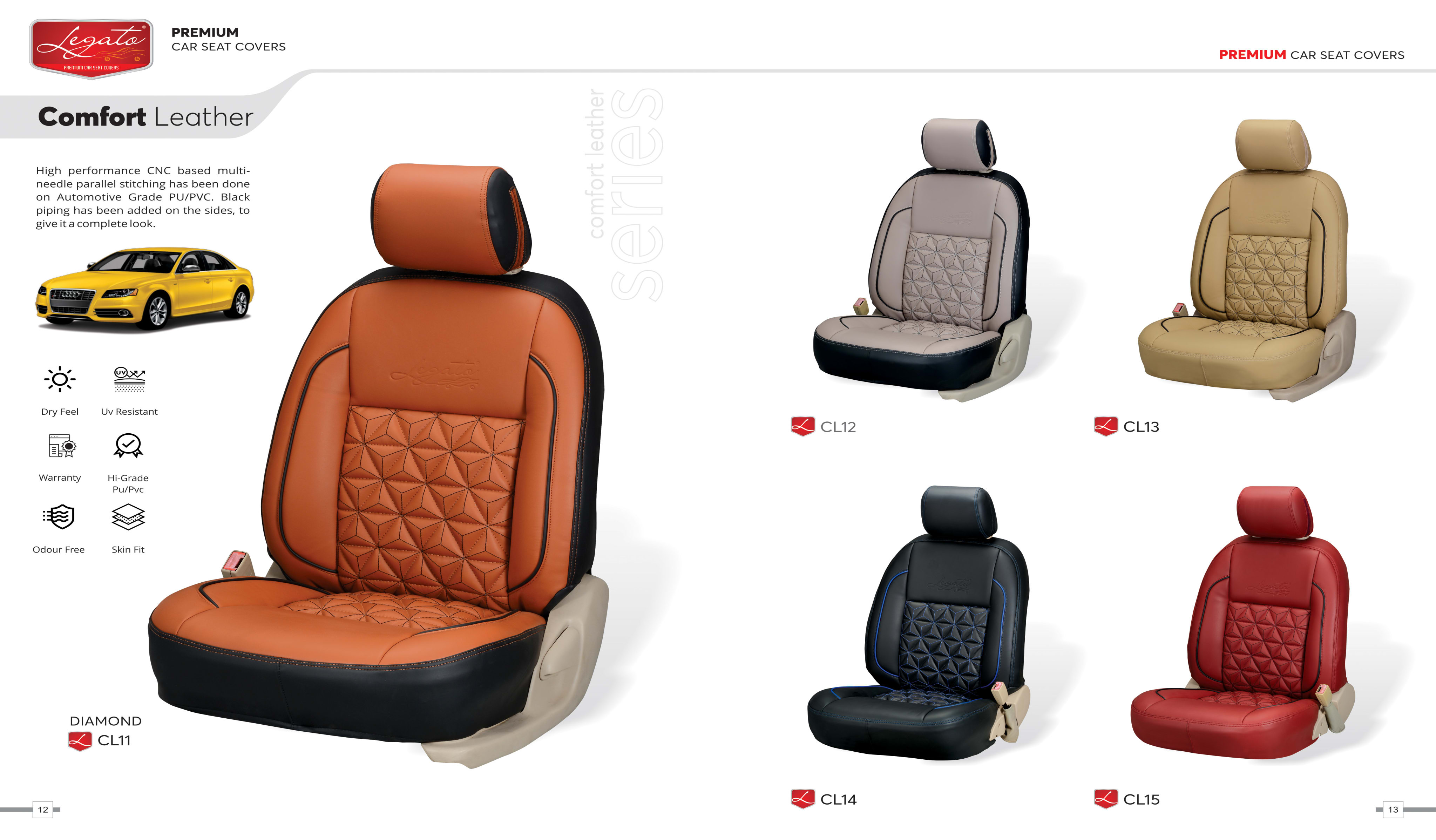 Creta Black Ultra Comfort Car Seat Cover