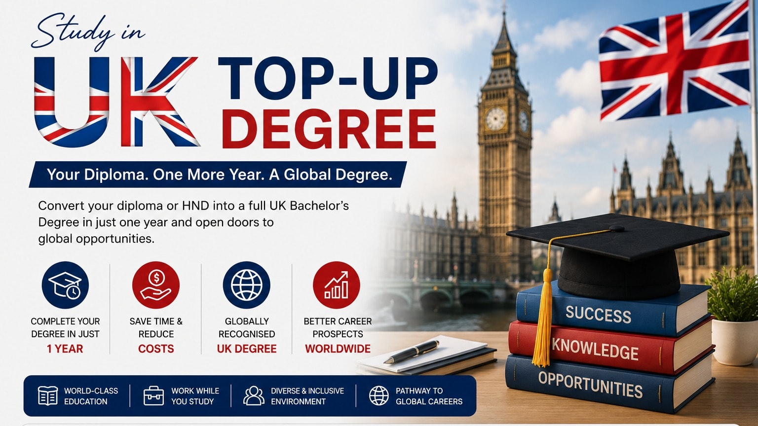UK Top-Up Degree in 2026: Complete Guide for International Students