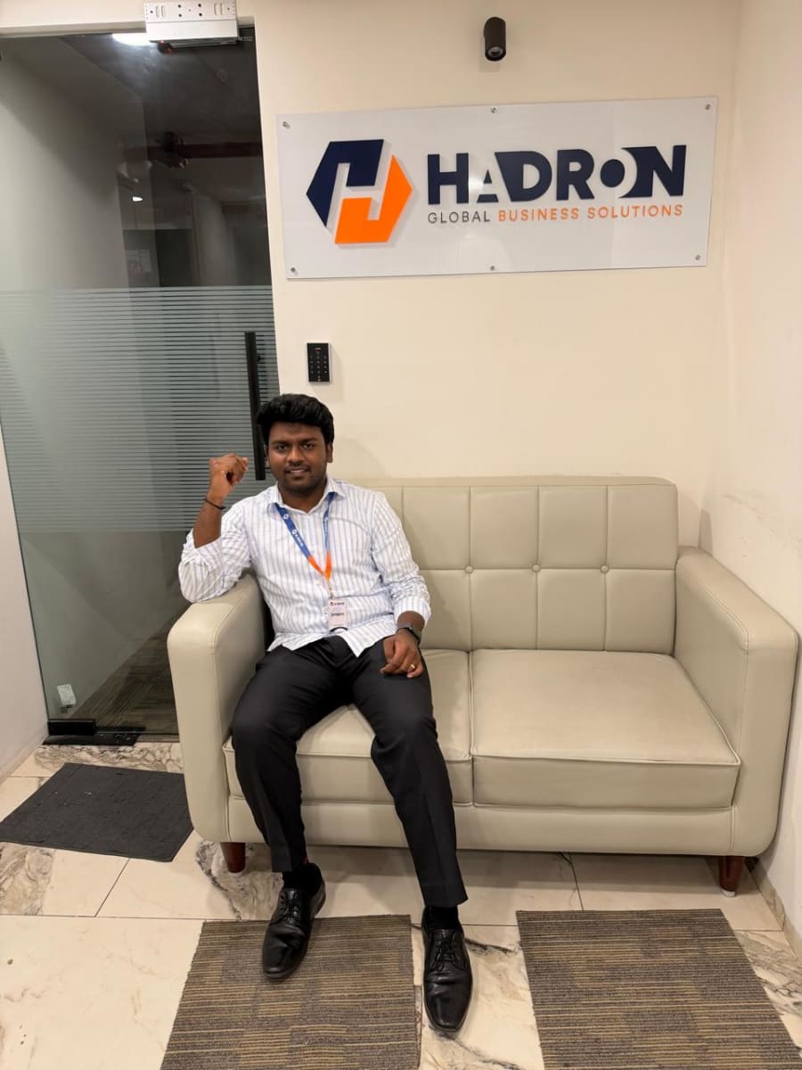 Jayanth Ramakrishnan at the Hadron Global Business Solutions office