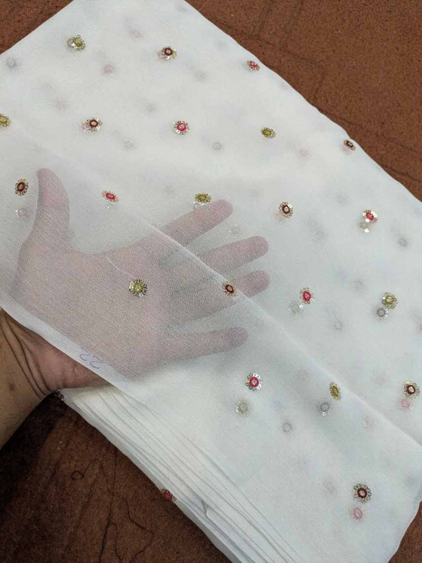 Chiffon multi embroidery dupatta Diyable Dupatta 