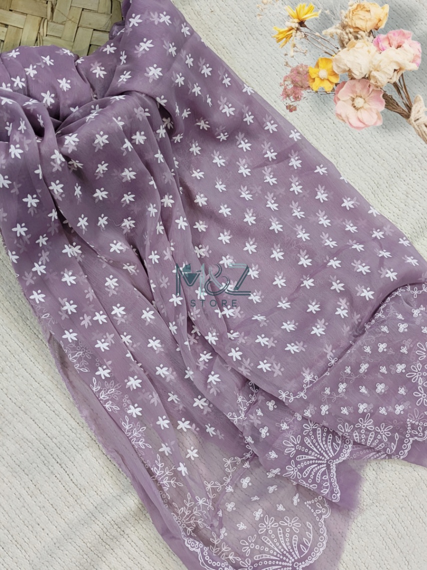 Chiffon Block Print Dupatta 