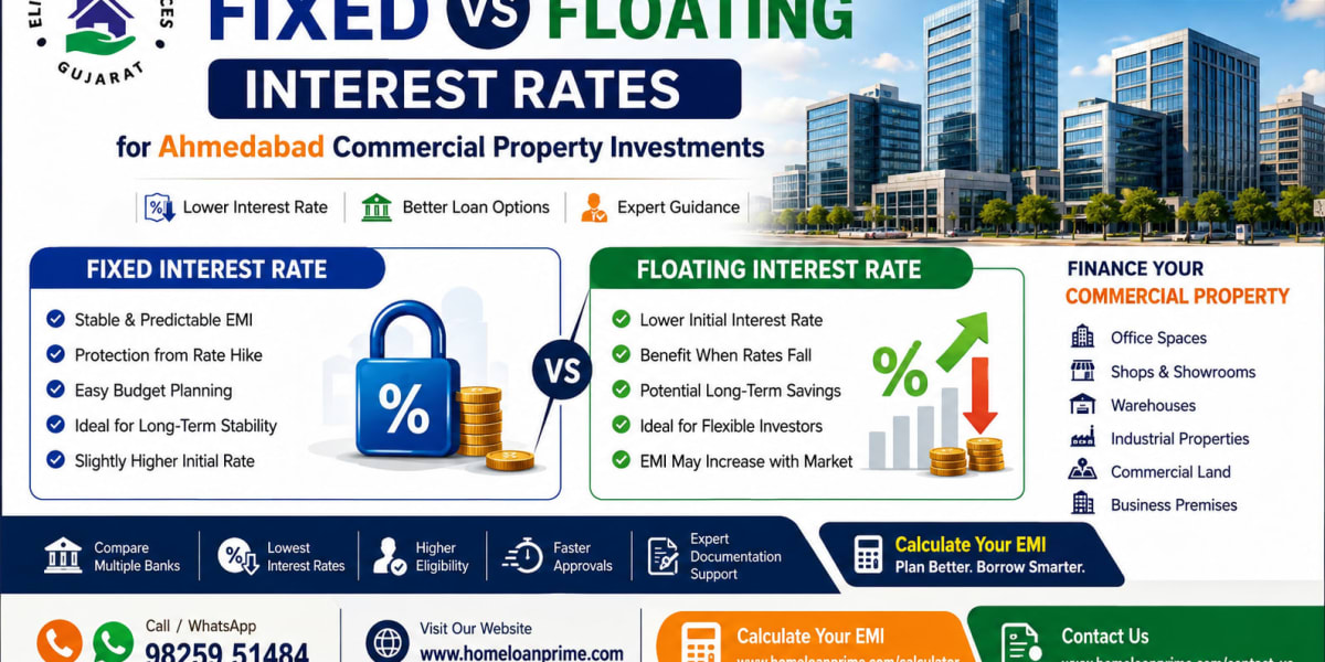 Comparing Fixed vs Floating Interest Rates for Ahmedabad Commercial Property Investments (2026 Guide