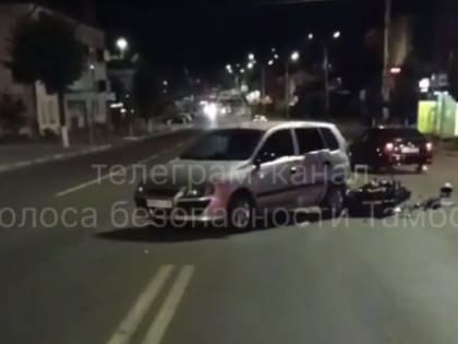 В Рассказово иномарка сбила мотоциклиста