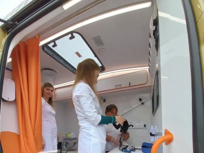 Национальный проект  " Здравоохранение" в действии!  В Тамбовском районе очередной выезд осуществил передвижной фельдшерско-акушерский пункт.