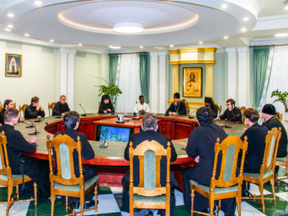 В Тамбовской духовной семинарии состоялась встреча ректора митрополита Тамбовского и Рассказовского Феодосия с представителями Патриаршего экзархата Африки