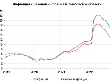 По итогам декабря инфляция в Тамбовской области составила почти 13%