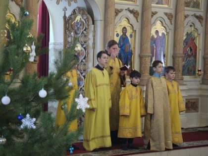 В Неделю о блудном сыне епископ Игнатий совершил Божественную литургию