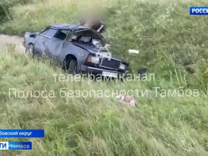 Под Тамбовом «семёрка» «улетела» в кювет
