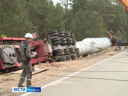 Устал — и в кювет: в Тамбове устраняют последствия нестандартного ДТП