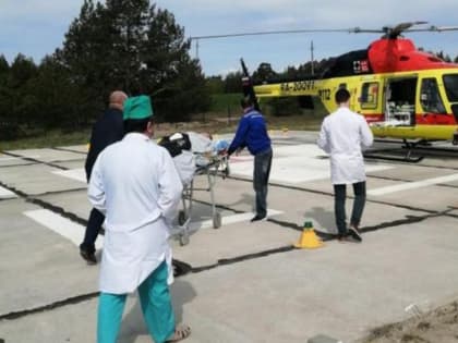 Санитарный вертолёт доставил в Тамбов пациента с инфарктом миокарда