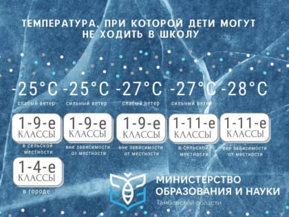 Температура, при которой дети могут не ходить в школу