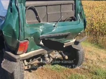 На трассе "Воронеж-Тамбов" водитель фуры протаранил "Ниву"