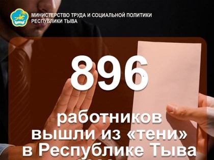В Туве почти 900 человек сменили нелегальную деятельность на официальную занятость