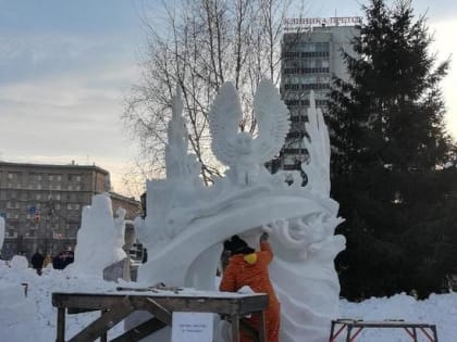 Мастера из Тувы стали победителями XXIII фестиваля снежной скульптуры в Новосибирске