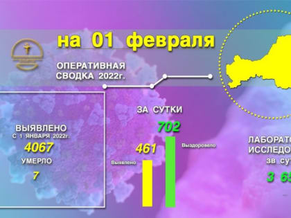 За сутки в Туве 461 новый случай инфицирования COVID-19, основная группа риска - молодые женщины