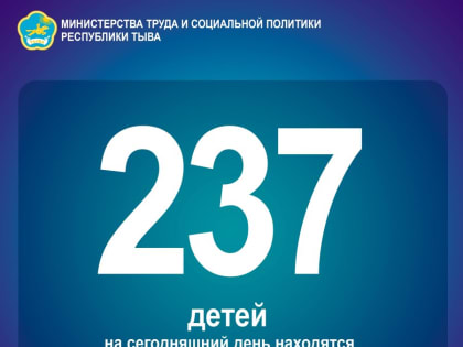 В Туве на сегодня 237 детей, изъятых из семей, находятся в приютах республики