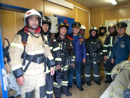 Пожарные Монголии прибыли в Туву на совместные учения