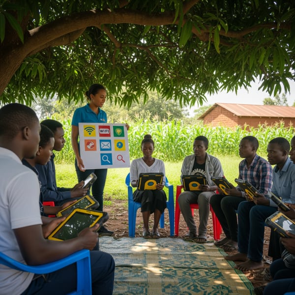 A workshop on digital skills for young adults.