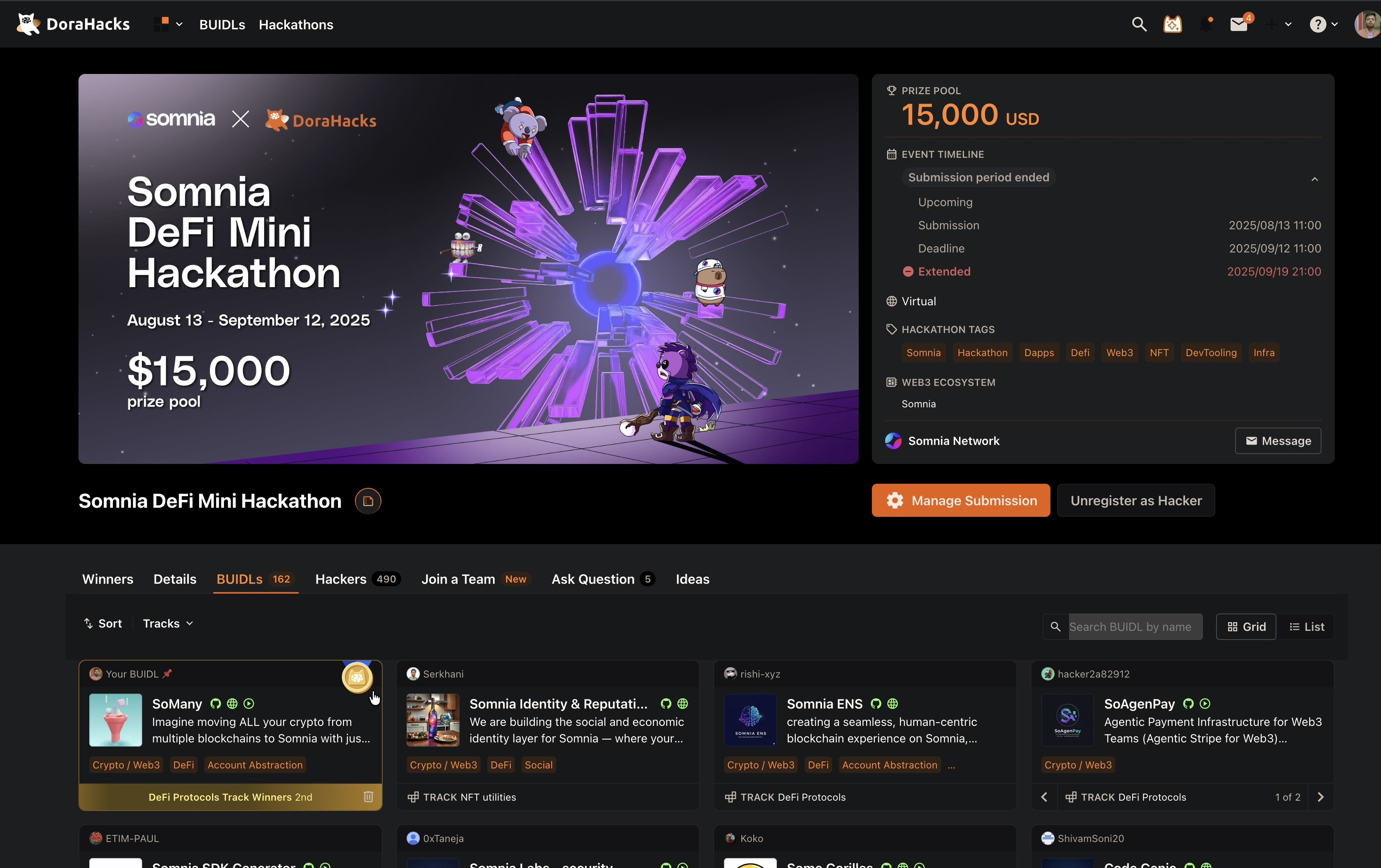 Somnia DeFi Mini Hackathon screenshot 1