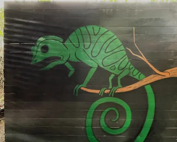 Chameleon Mural - Painting Process