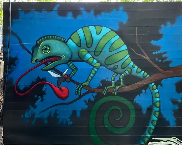 Chameleon Mural - Painting Process