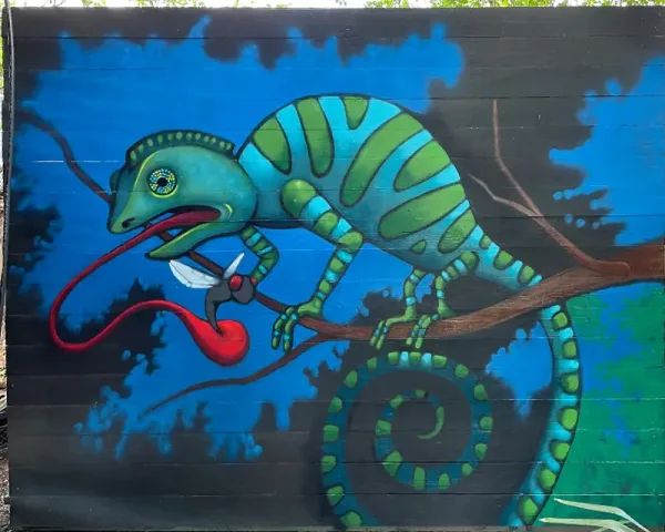 Chameleon Mural - Painting Process