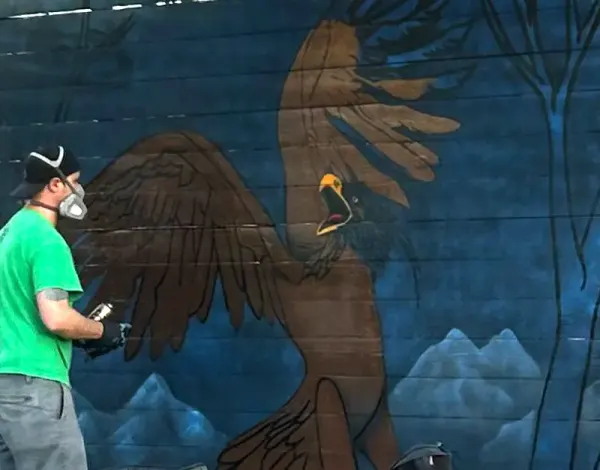 Phoenix Mural - Painting Process
