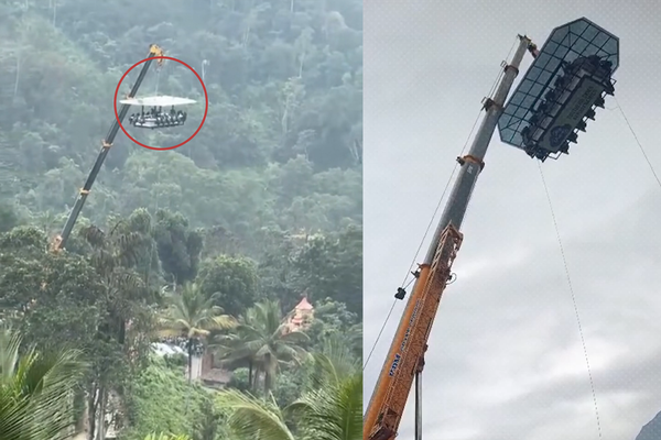 Ấn Độ: Bữa tối trên cao gặp sự cố, 5 người bị treo lơ lửng suốt 2 tiếng