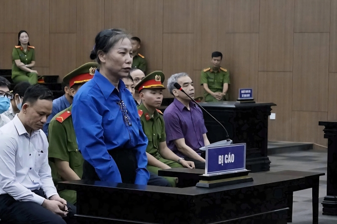 Bà Hoàng Thị Thúy Lan, cựu Bí thư tỉnh ủy Vĩnh Phúc tại phiên tòa sơ thẩm, tháng 7/2025. Ảnh: Danh Lam