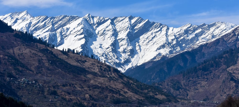 Snow-capped Himachal Pradesh mountains